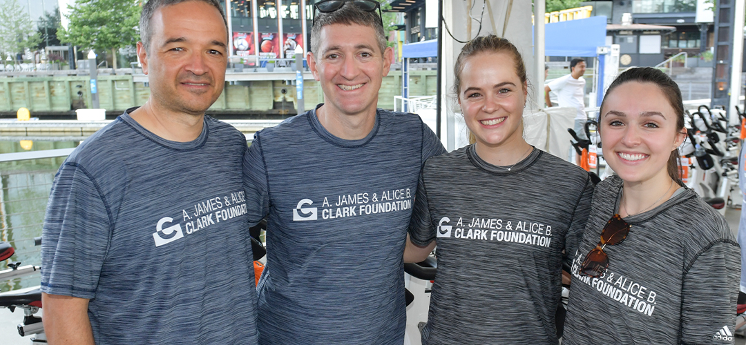 Members of the Clark Foundation’s 2023 Cycle for Survival team. From left, Joe Del Guercio, Alec Rosenberg, Elle Wassertzug, Sarah Morrison.