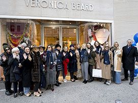 Society members outside the Veronica Beard store in New York City at the Miracle on Madison shopping event supporting MSK.