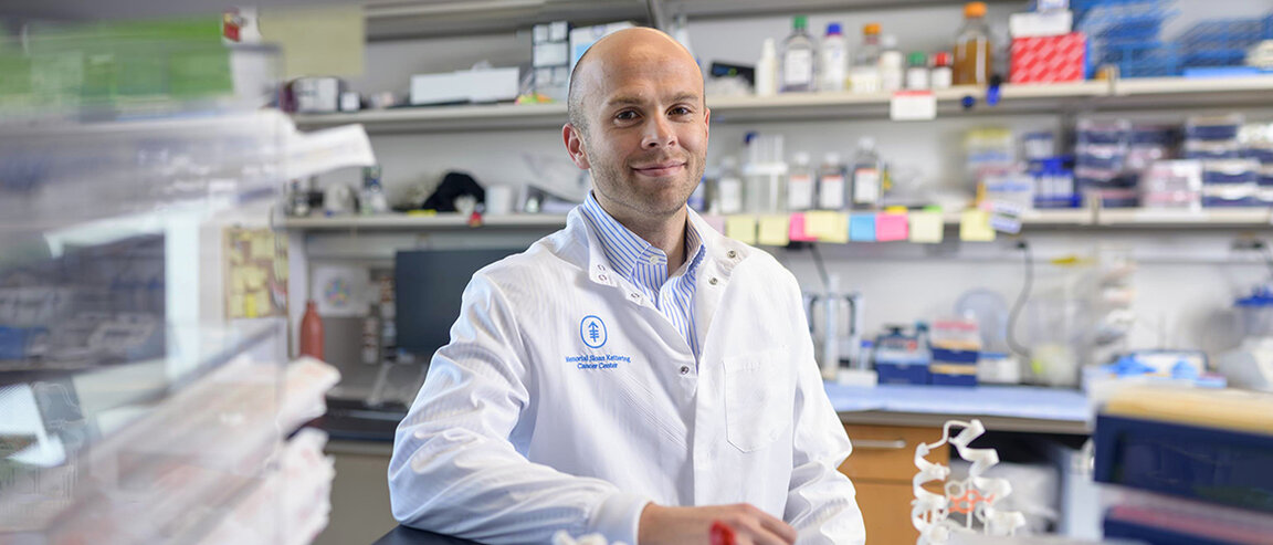 An MSK researcher in a lab.
